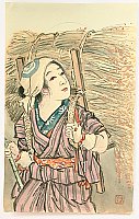 Yoshimitsu Nomura 1870 - 1958 - Farm Girl - artelino Art Auctions. Yoshimitsu Nomura 1870 - 1958 - Farm Girl