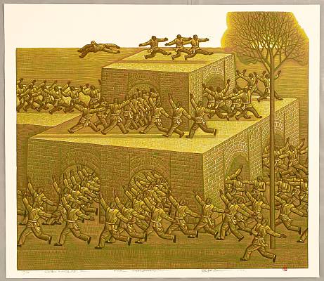 Zhang Minjie born 1959 - Dancing on and below Walls No. 3 - artelino Art Auctions. Zhang Minjie born 1959 - Dancing on and below Walls No. 3
