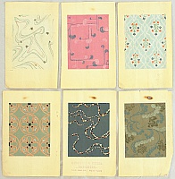 Unknown - Design Samples - 6 woodblock prints - artelino Art Auctions. Unknown - Design Samples - 6 woodblock prints