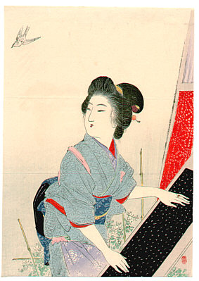 Kason Suzuki 1860-1919 - Cuckoo (Kuchi-e) - artelino Art Auctions. Kason Suzuki 1860-1919 - Cuckoo (Kuchi-e)