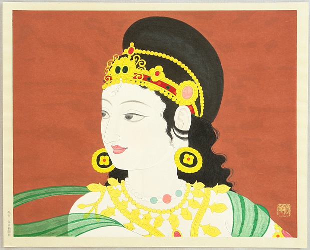 Gakuryo Nakamura 1890-1969 - Heavenly Indian Dancer - artelino Art Auctions. Gakuryo Nakamura 1890-1969 - Heavenly Indian Dancer