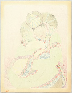 Paul Jacoulet 1902-1960 - The Substitute, Mongol - Le Remplacant Mongole - artelino Art Auctions. Paul Jacoulet 1902-1960 - The Substitute, Mongol - Le Remplacant Mongole