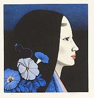 Kaoru Saito born 1931 - The Tale of Genji - Asagao - artelino Art Auctions. Kaoru Saito born 1931 - The Tale of Genji - Asagao