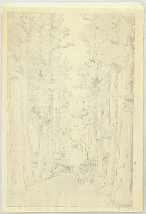 Hiroshi Yoshida 1876-1950 - Cryptomeria Avenue - artelino Art Auctions. Hiroshi Yoshida 1876-1950 - Cryptomeria Avenue