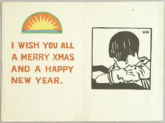 Unichi Hiratsuka 1895-1997 - Portrait and Season's Greetings - artelino Art Auctions. Unichi Hiratsuka 1895-1997 - Portrait and Season's Greetings
