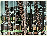 Clifton Karhu 1927-2007 - Famous Places of Kyoto - Tadasugawara - artelino Art Auctions. Clifton Karhu 1927-2007 - Famous Places of Kyoto - Tadasugawara