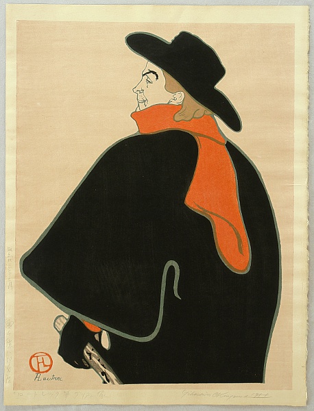 Gihachiro Okuyama 1907-1981 - Aristide Bruant - Toulouse-Lautrec