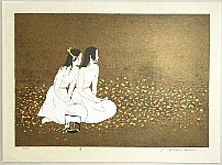 Ryusei Okamoto born 1949 - White Fox - Fairies 3 - Spirit - artelino Art Auctions. Ryusei Okamoto born 1949 - White Fox - Fairies 3 - Spirit