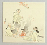 Gekko Ogata 1859-1920 - Happy Gathering - Under a Maple Tree - artelino Art Auctions. Gekko Ogata 1859-1920 - Happy Gathering - Under a Maple Tree