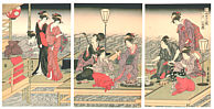 Toyohiro Utagawa 1773-1828 - Beach Party (1917 Copy) - artelino Art Auctions. Toyohiro Utagawa 1773-1828 - Beach Party (1917 Copy)