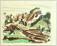 Eiichi Kotozuka 1906-1979 - Mountains and Field - artelino Art Auctions. Eiichi Kotozuka 1906-1979 - Mountains and Field