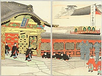 Chikanobu Toyohara 1838-1912 - Chiyoda no On-omote - Zojo Temple - artelino Art Auctions. Chikanobu Toyohara 1838-1912 - Chiyoda no On-omote - Zojo Temple