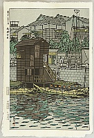 Shiro Kasamatsu 1898-1992 - Near Yanagi Bridge - Eight Views of Tokyo - artelino Art Auctions. Shiro Kasamatsu 1898-1992 - Near Yanagi Bridge - Eight Views of Tokyo