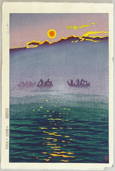 Shiro Kasamatsu 1898-1992 - Morning Waves - artelino Art Auctions. Shiro Kasamatsu 1898-1992 - Morning Waves