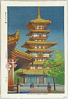 Takeji Asano 1900-1999 - Twilight in Yakushiji Temple - artelino Art Auctions. Takeji Asano 1900-1999 - Twilight in Yakushiji Temple