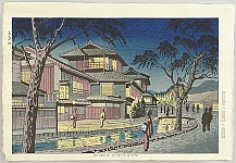 Takeji Asano 1900-1999 - Kiyamachi Street, Kyoto - artelino Art Auctions. Takeji Asano 1900-1999 - Kiyamachi Street, Kyoto