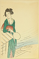 Yumeji Takehisa 1884-1934 - Small Works by Yumeji - Beauty on a Boat - artelino Art Auctions. Yumeji Takehisa 1884-1934 - Small Works by Yumeji - Beauty on a Boat