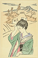Yumeji Takehisa 1884-1934 - Small Works by Yumeji - Countryside Beauty - artelino Art Auctions. Yumeji Takehisa 1884-1934 - Small Works by Yumeji - Countryside Beauty
