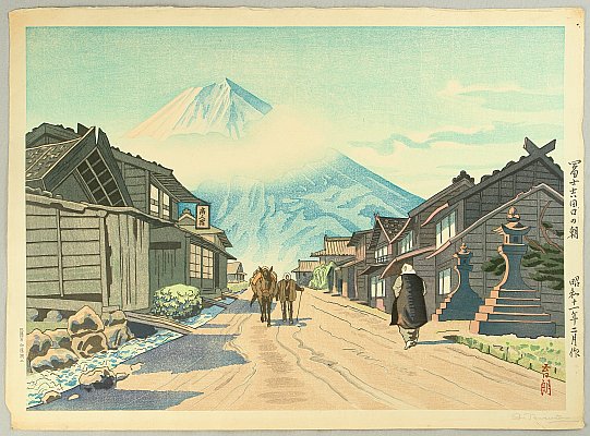 Goro Tsuruta 1890-1969 - Mt. Fuji seen from Yoshida - artelino Art Auctions. Goro Tsuruta 1890-1969 - Mt. Fuji seen from Yoshida