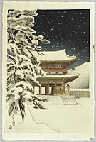 Nisaburo Ito 1910-1988 - Mountain Gate at Omuro - artelino Art Auctions. Nisaburo Ito 1910-1988 - Mountain Gate at Omuro