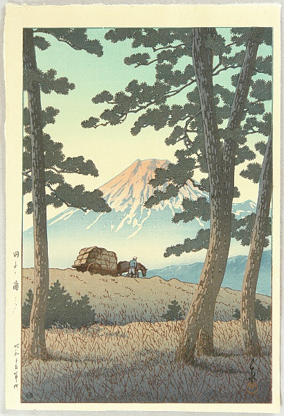 Hasui Kawase 1883-1957 - Selection of Views of the Tokaido - Dusk at Tagonoura Beach - artelino Art Auctions. Hasui Kawase 1883-1957 - Selection of Views of the Tokaido - Dusk at Tagonoura Beach