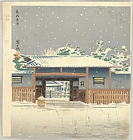 Tomikichiro Tokuriki 1902-1999 - 15 Views of Kyoto - Yabu-no-uchi Tea House - artelino Art Auctions. Tomikichiro Tokuriki 1902-1999 - 15 Views of Kyoto - Yabu-no-uchi Tea House