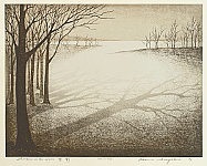 Akemi Inagaki born 1933 - Shadow on the Snow - artelino Art Auctions. Akemi Inagaki born 1933 - Shadow on the Snow