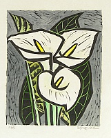 Sachio Suzuki fl.ca. 1960 - 80s. - Calla Lily - artelino Art Auctions. Sachio Suzuki fl.ca. 1960 - 80s. - Calla Lily