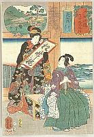 Kuniyoshi Utagawa 1797-1861 - Kiso Kaido Sixty-nine Stations - Nagakubo - artelino Art Auctions. Kuniyoshi Utagawa 1797-1861 - Kiso Kaido Sixty-nine Stations - Nagakubo