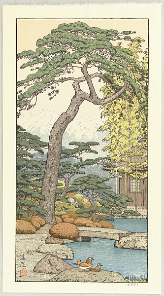 Toshi Yoshida 1911-1995 - Friendly Garden - Pine Tree - artelino Art Auctions. Toshi Yoshida 1911-1995 - Friendly Garden - Pine Tree