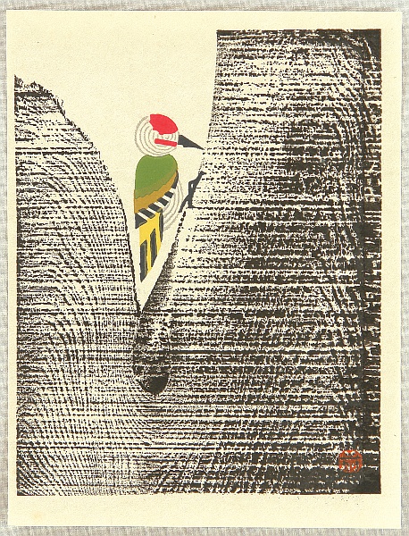 Toshiro Maeda 1904-1990 - Woodpecker - artelino Art Auctions. Toshiro Maeda 1904-1990 - Woodpecker