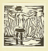 Senpan Maekawa 1888-1960 - Outdoor Small Works - Skipping Rope - artelino Art Auctions. Senpan Maekawa 1888-1960 - Outdoor Small Works - Skipping Rope