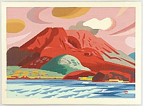Toshiro Maeda 1904-1990 - Red Mountain - artelino Art Auctions. Toshiro Maeda 1904-1990 - Red Mountain
