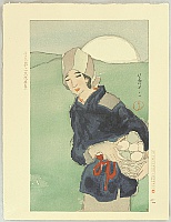 Yumeji Takehisa 1884-1934 - Rising Moon - artelino Art Auctions. Yumeji Takehisa 1884-1934 - Rising Moon
