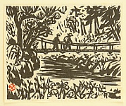 Kihei Sasajima 1906-1993 - Collection of Prints - Suspended Bridge - artelino Art Auctions. Kihei Sasajima 1906-1993 - Collection of Prints - Suspended Bridge