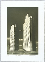 Shigeo Risho born 1948 - One Hundred Views of Tokyo - The Two-some Towers, St. Luke's Garden - artelino Art Auctions. Shigeo Risho born 1948 - One Hundred Views of Tokyo - The Two-some Towers, St. Luke's Garden