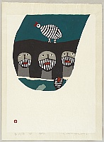 Umetaro Azechi 1902-1999 - Bird Calling Mountain Men - artelino Art Auctions. Umetaro Azechi 1902-1999 - Bird Calling Mountain Men