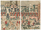 Toyokuni Utagawa 1769-1825 - Outside a Theater - artelino Art Auctions. Toyokuni Utagawa 1769-1825 - Outside a Theater
