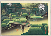 Bakufu Ono 1888-1976 - Kurodani Garden in Spring - artelino Art Auctions. Bakufu Ono 1888-1976 - Kurodani Garden in Spring