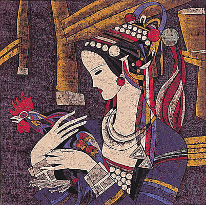 Hao Ping born 1952 - Market Day - artelino Art Auctions. Hao Ping born 1952 - Market Day