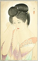 Kiyoshi Kobayakawa 1897-1948 - Dressing Her Hair - artelino Art Auctions. Kiyoshi Kobayakawa 1897-1948 - Dressing Her Hair