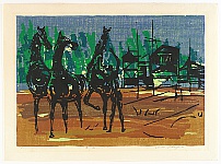 Shiro Takagi born 1934 - Playing with Horses - artelino Art Auctions. Shiro Takagi born 1934 - Playing with Horses