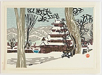 Okiie Hashimoto 1899-1993 - Castle in Snow - artelino Art Auctions. Okiie Hashimoto 1899-1993 - Castle in Snow