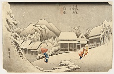 Hiroshige Ando 1797-1858 - Fifty-three Stations of the Tokaido (Hoeido) - Kanbara - artelino Art Auctions. Hiroshige Ando 1797-1858 - Fifty-three Stations of the Tokaido (Hoeido) - Kanbara