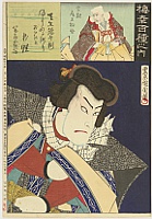 Kunichika Toyohara 1835-1900 - Tokubei - The Hundred Roles of Baiko - artelino Art Auctions. Kunichika Toyohara 1835-1900 - Tokubei - The Hundred Roles of Baiko