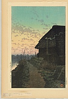 Hasui Kawase 1883-1957 - Evening Glow at Morigasaki - artelino Art Auctions. Hasui Kawase 1883-1957 - Evening Glow at Morigasaki