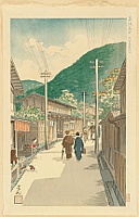 Yoshimitsu Nomura 1870 - 1958 - Famous Places of Kyoto - Sannen Hill - artelino Art Auctions. Yoshimitsu Nomura 1870 - 1958 - Famous Places of Kyoto - Sannen Hill