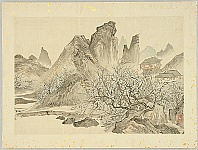 Gyokuran Ike-no- 1728-1784 - Mountain Villa in China - artelino Art Auctions. Gyokuran Ike-no- 1728-1784 - Mountain Villa in China
