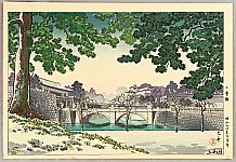 Koitsu Tsuchiya 1870-1949 - Niju-bashi Bridge - artelino Art Auctions. Koitsu Tsuchiya 1870-1949 - Niju-bashi Bridge