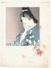 Hanko Kajita 1870-1917 - Girl and Maple Leaves - artelino Art Auctions. Hanko Kajita 1870-1917 - Girl and Maple Leaves
